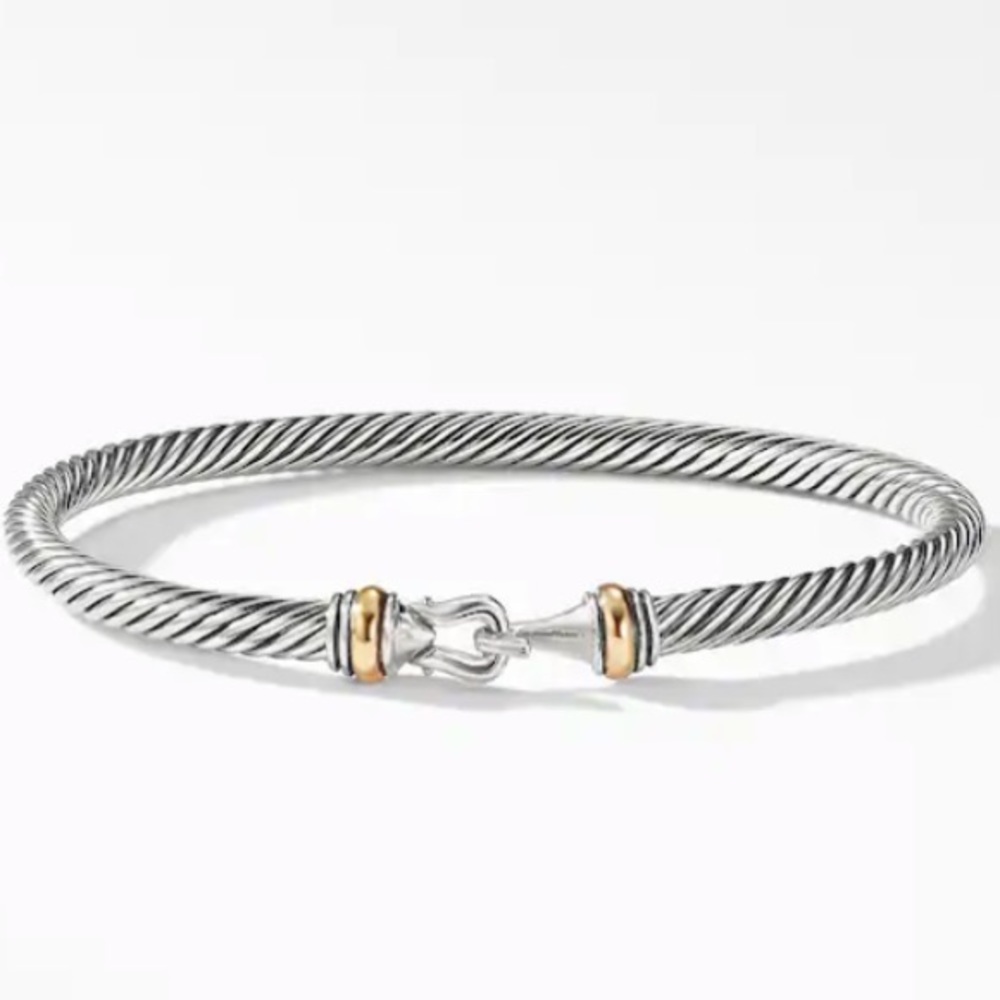 🎉HP🎉 AUTH YURMAN CABLE GOLD BUCKLE BRACELET 5 MM